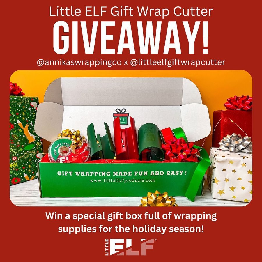 Instagram post by @annikaswrappingco for Little ELF Products. Caption reads: [...] You read that right! Myself and....