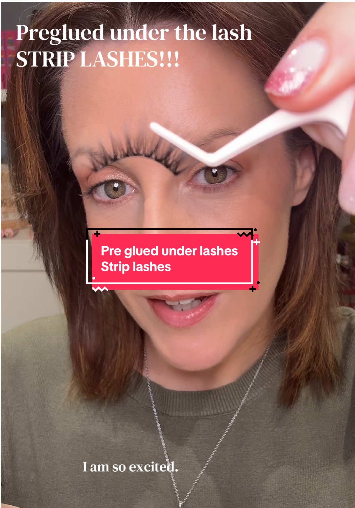 TikTok post by @nicdrane for TATTI LASHES. Caption reads: [...] are sooooooo easy to use!! @TATTI LASHES....