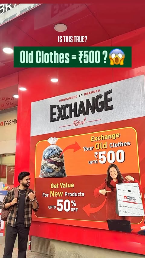 Instagram post by @imkinetic for Fashion Factory. Caption reads: [...] Exchange Festival is Back at Fashion....