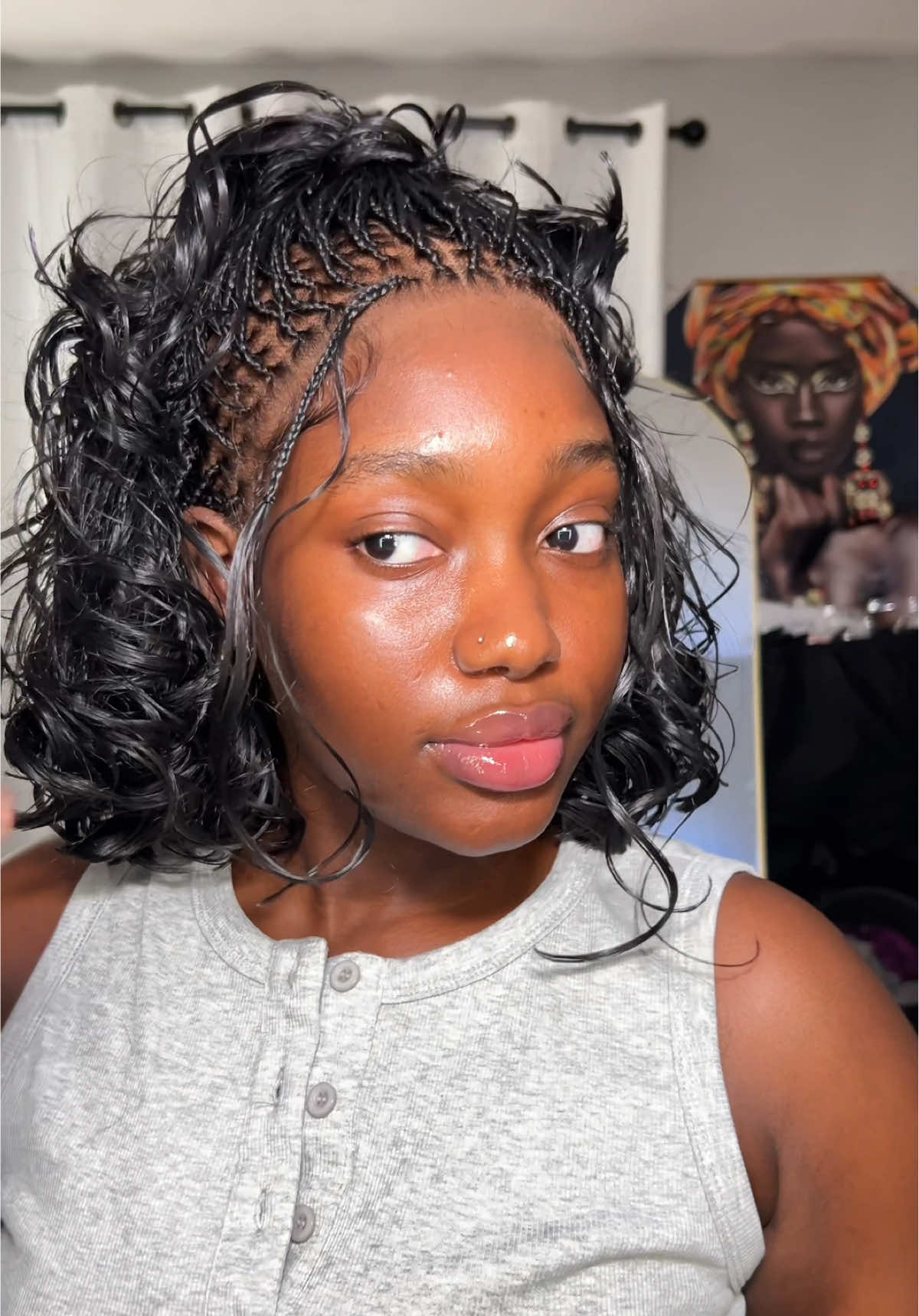 TikTok post by @binetouk for Dolahair. Caption reads: First time using this type of glue and lemmi tell....