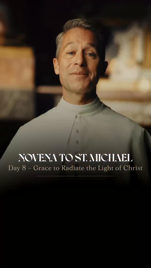 Instagram post by @st.michaelsabbey for Hallow. Caption reads: Novena to St. Michael - Day 9

Today we bring our....