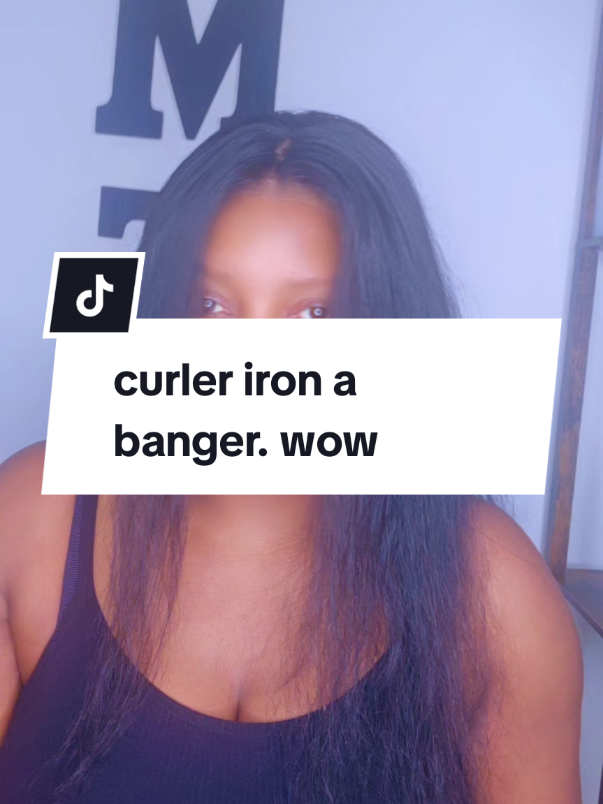 TikTok post by @realenni for Wavy Chic. Caption reads: [...] a banger. automatic hair curlys iron @Wavy....