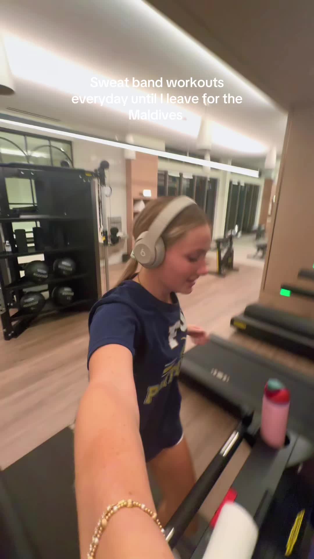 TikTok post by @destinylk14 for Sweet Sweat. Caption reads: [...] me so much #workout #sweatband #sweetsweat....