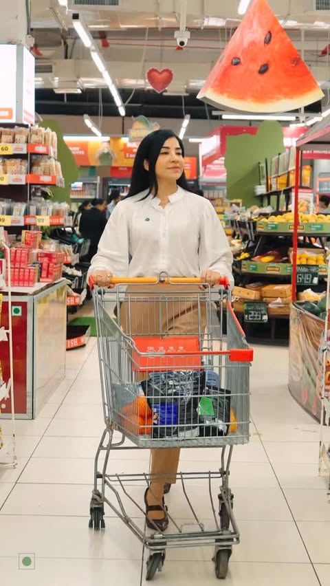 Instagram post by @yuvika.abrol for Cadbury Bournvita. Caption reads: Monthly grocery runs always lead to some....