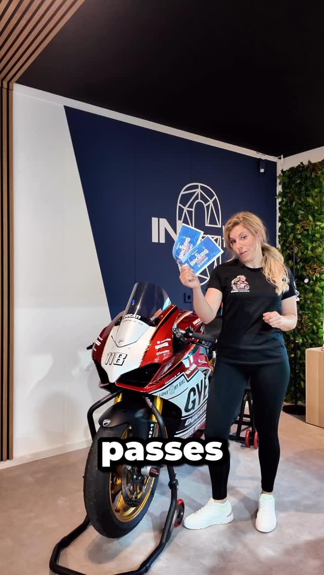 Instagram post by @sabina.ducatista for Ducati. Caption reads: 🚨 GIVEAWAY ALERT 🚨
The roar of Spa-Francorchamps....