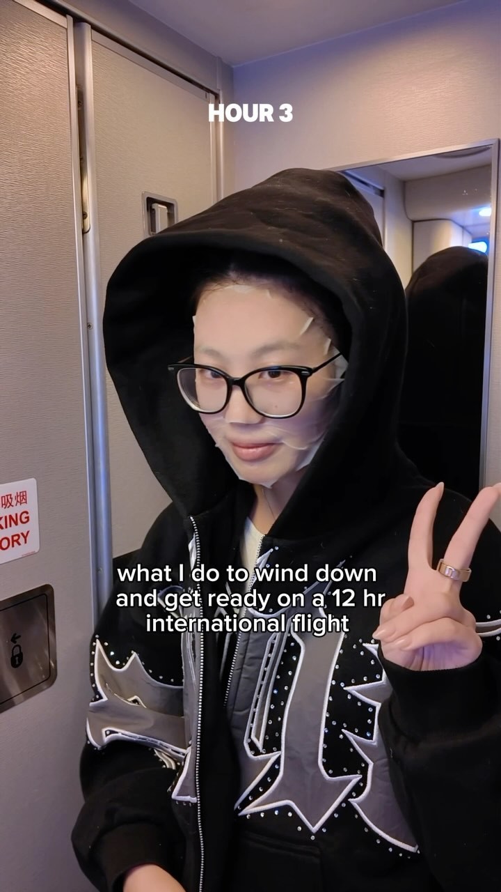 Instagram post by @zhangsta.io for SmileDirectClub. Caption reads: as someone who does this flight once every other....