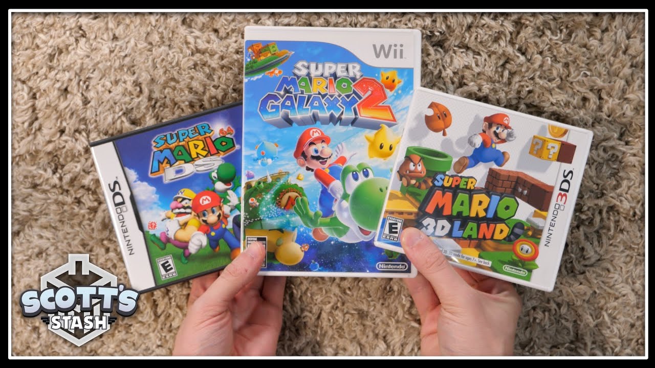 YouTube post by @ScottsStash for Storyblocks. Caption reads: The "Forgotten" 3D Marios.