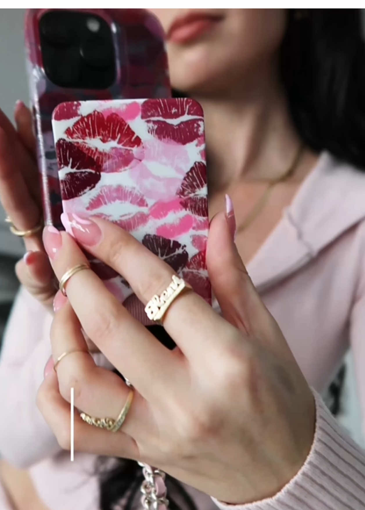 TikTok post by @kouklitsa_ for VELVET CAVIAR. Caption reads: [...] at least seal it with a kiss. 💋🫦💄....