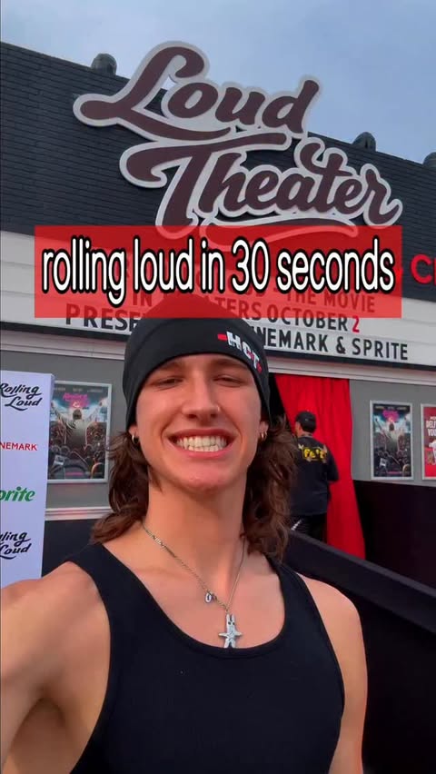 Instagram post by @troycicotte for Rolling Loud. Caption reads: @rollingloud in 30 seconds or in @cinemark....