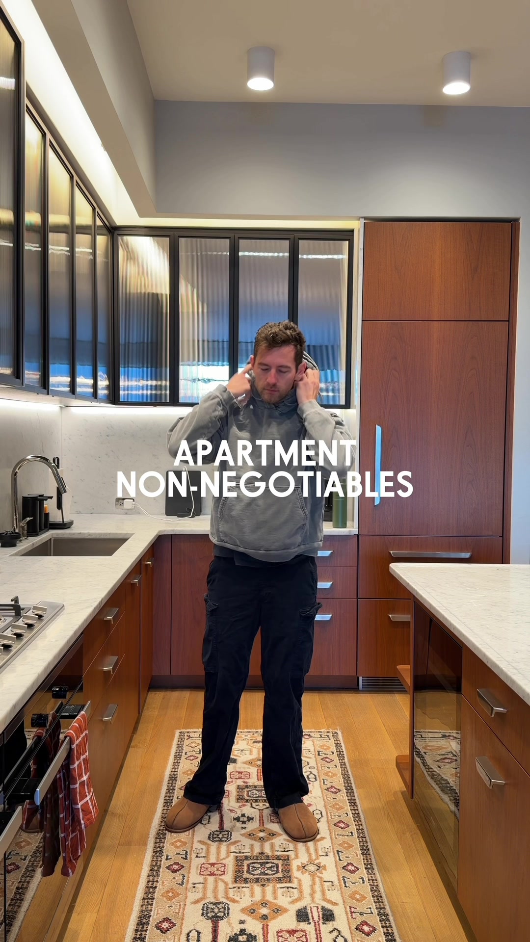 TikTok post by @bentaylor_nyc for Ring. Caption reads: The real essential? Peace of mind with Ring Indoor....