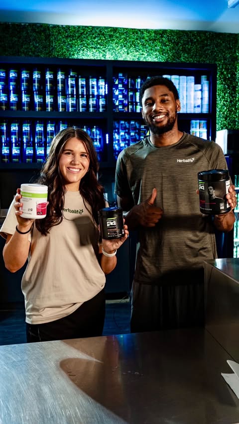 Instagram post by @theblakewesley for Herbalife. Caption reads: [...] Tropical Berry mixed drink, thanks to....