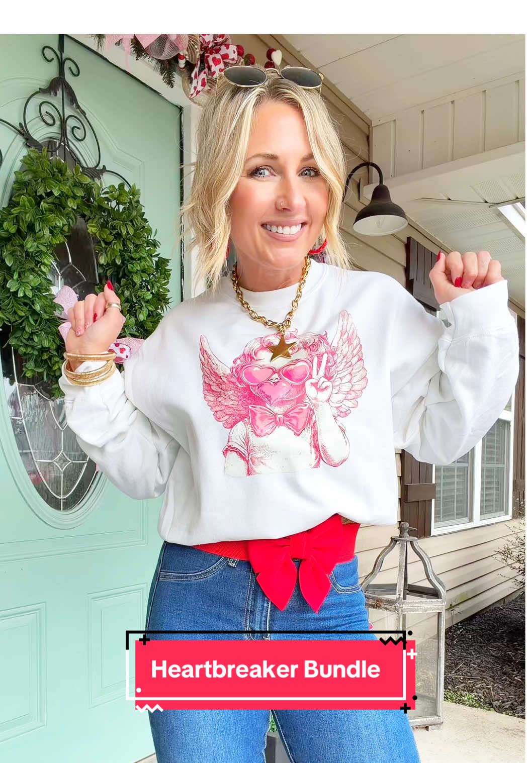 TikTok post by @bridgetkayowens for Willow Boutique. Caption reads: [...] #highwaistedjeans #flarepants @Willow....