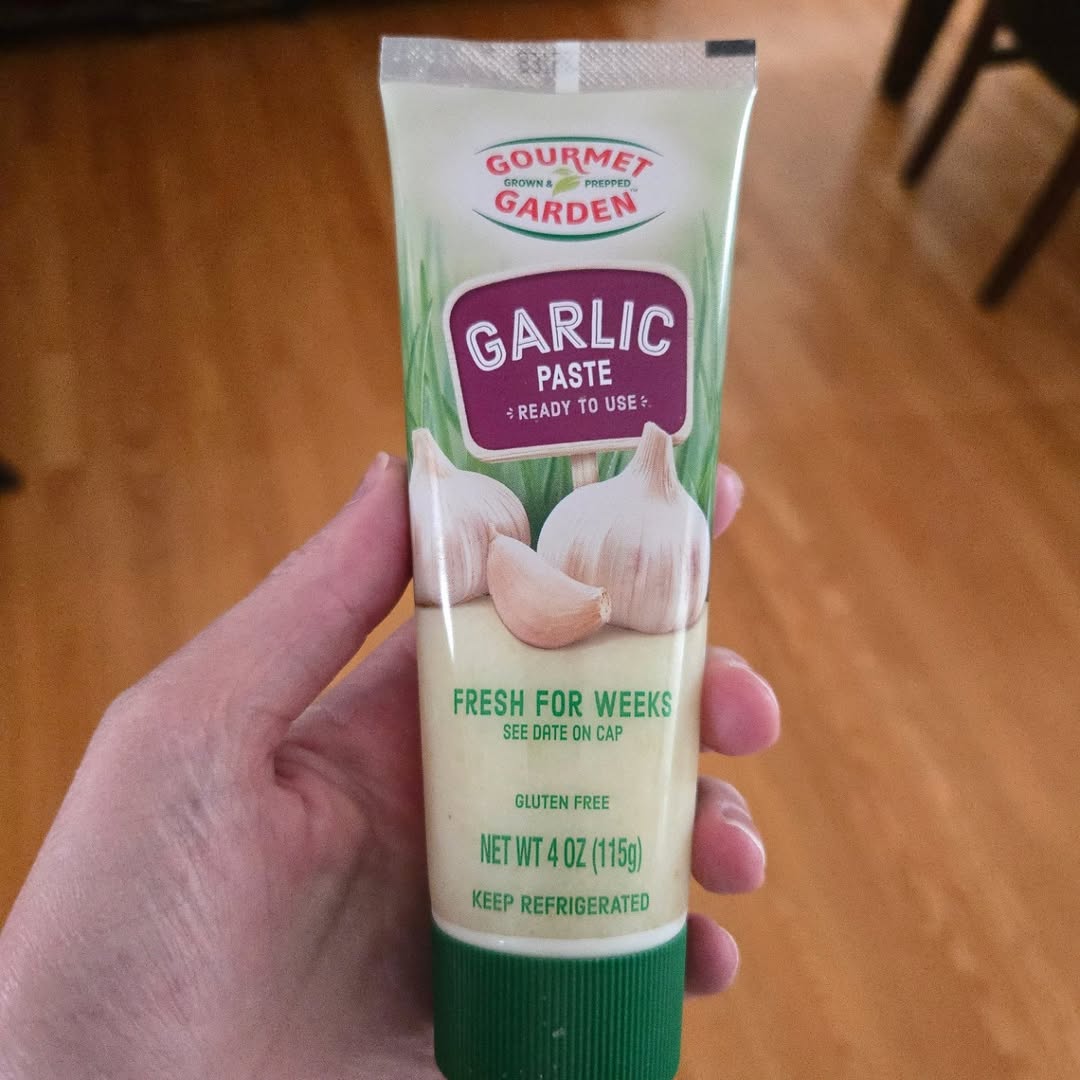 Instagram post by @frugalfontangirl for BzzAgent. Caption reads: Thank you @bzzagent for the @gourmetgarden garlic....