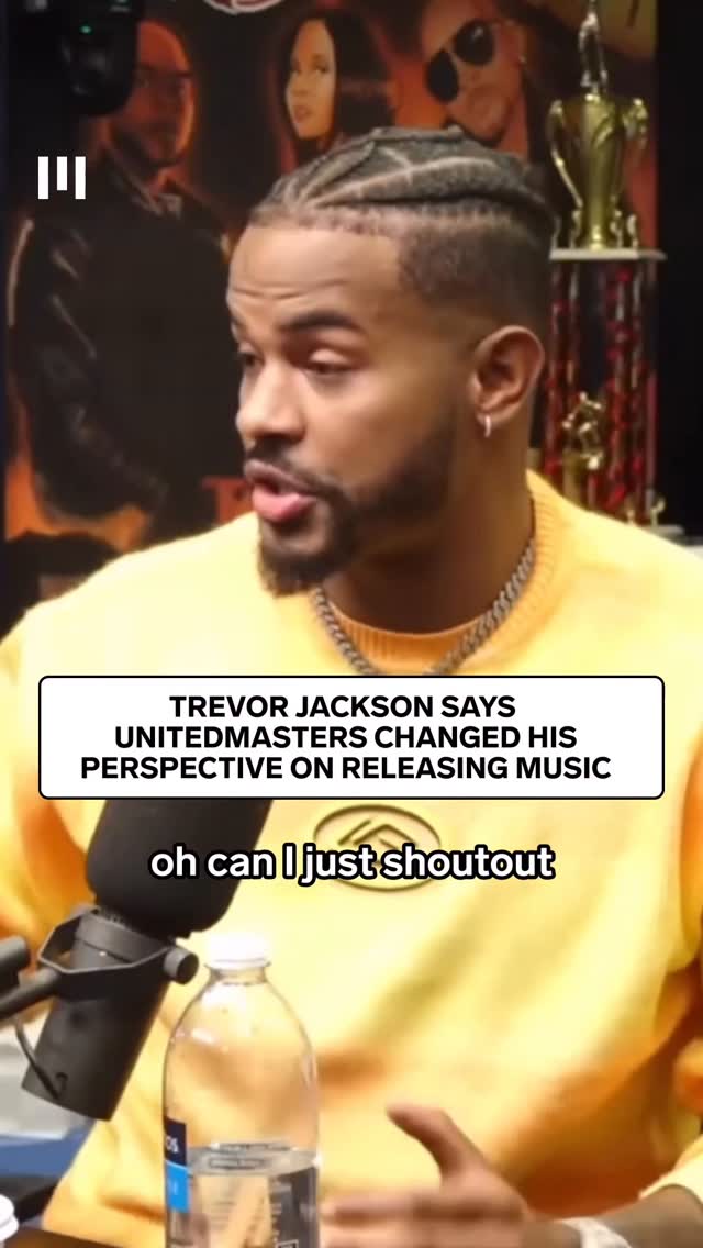 Instagram post by @trevorjackson5 for UnitedMasters. Caption reads: @trevorjackson5 stopped by @breakfastclubam to....