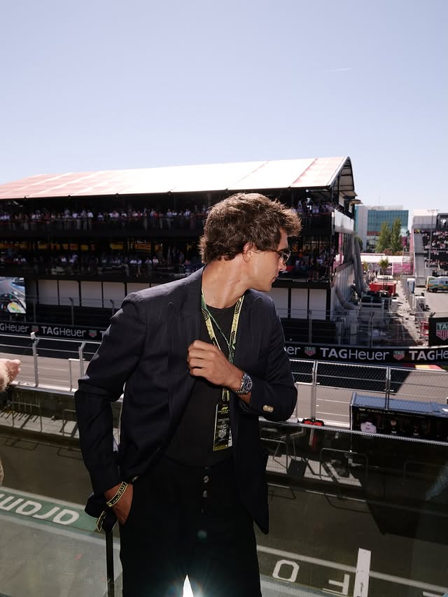 Instagram post by @pepebarrososilva for TAG Heuer. Caption reads: [...] in Madrid. Right place. Right time @tagheuer....
