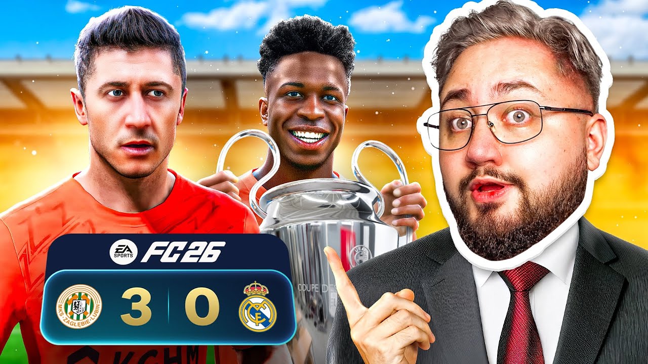 YouTube post by @RAFCIUSA for STS. Caption reads: 🟠 ZAGŁEBIA LUBIN win = one player from the....