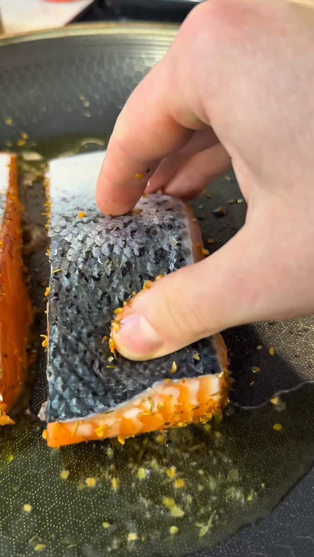 Instagram post by @ajdediego for The Fresh Market. Caption reads: One of my favorite salmon recipes is this....