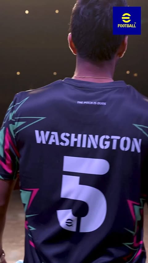 Instagram post by @washisundar555 for eFootball. Caption reads: [...] everything. Thank you for making the....
