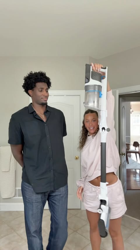 Instagram post by @tiffjeffcoat for Shark Home. Caption reads: [...] Some require a cordless vacuum @sharkhome....