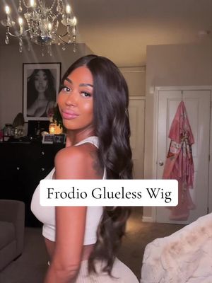 TikTok post by @barbiefab1 for Frodio Hair. Caption reads: [...] out the box and ready to wear! #frodiohair....