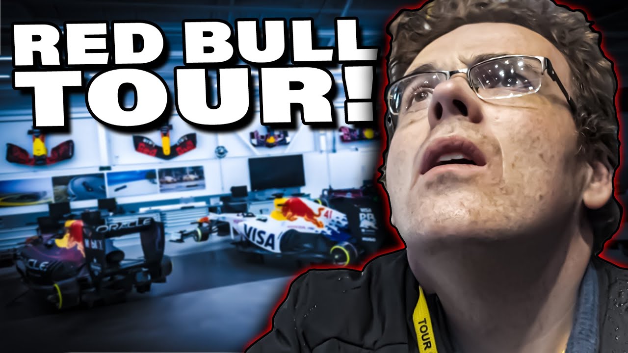 YouTube post by @LawVS for Acast. Caption reads: My First Time Inside an F1 Team's Factory.