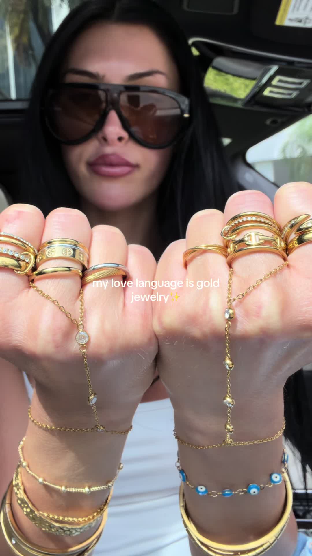 TikTok post by @britt.evryjewels for EVRY JEWELS. Caption reads: @EVRY JEWELS new rings #rings #tiktokshop [...].