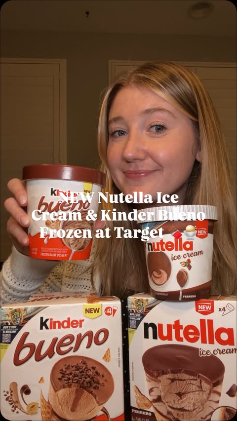 Instagram post by @breanna.eats for Nutella. Caption reads: [...] in the @target freezer aisle! New @nutella....