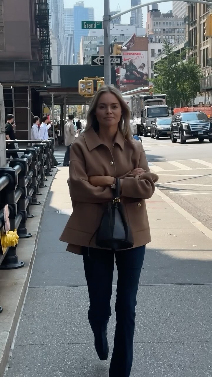 Instagram post by @clairerose for renttherunway. Caption reads: serving looks while keeping my wardrobe neat with....