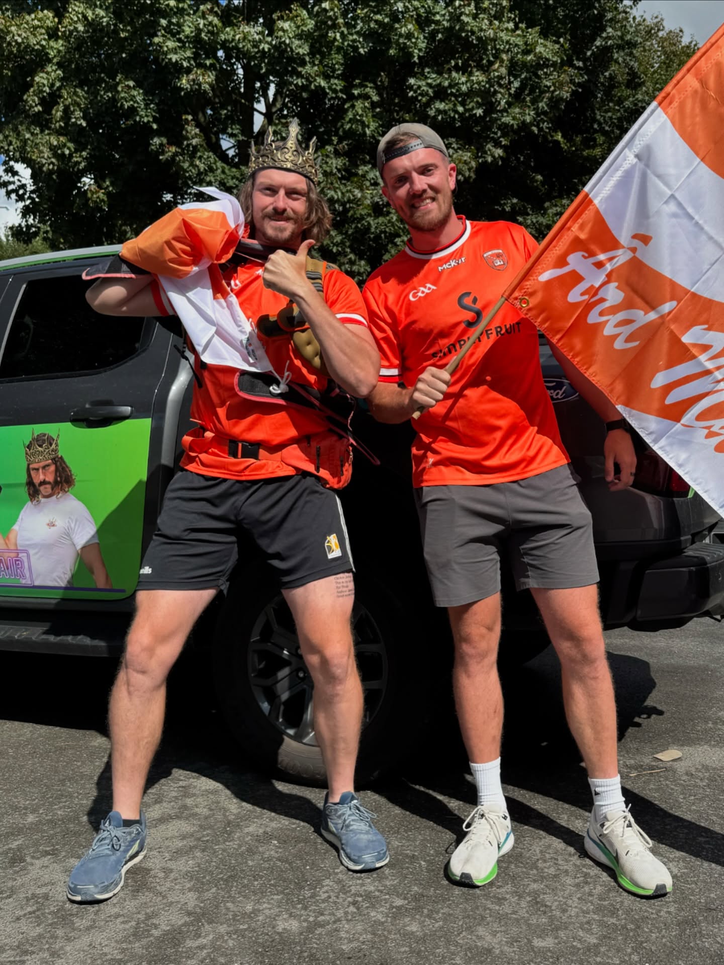 Instagram post by @thekingofchemo for Twitch. Caption reads: ARMAGH 🟨⬜

Fantastic day at Clare Glenn Woodland....