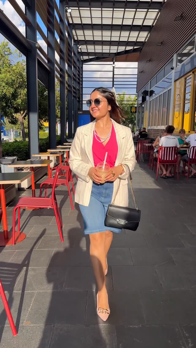 Instagram post by @komal_sandhu_1992 for Halara. Caption reads: Advertisement
These denim shorts from....