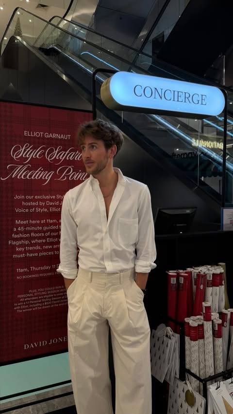 Instagram post by @elliotgarnaut for David Jones. Caption reads: Such a fabulous morning hosting the Style Safari....