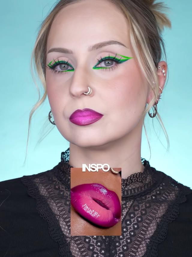 Instagram post by an influencer for Glitch Beauty. Caption reads: [...] avec le pinceau L01 @glitchbeauty (Produit....