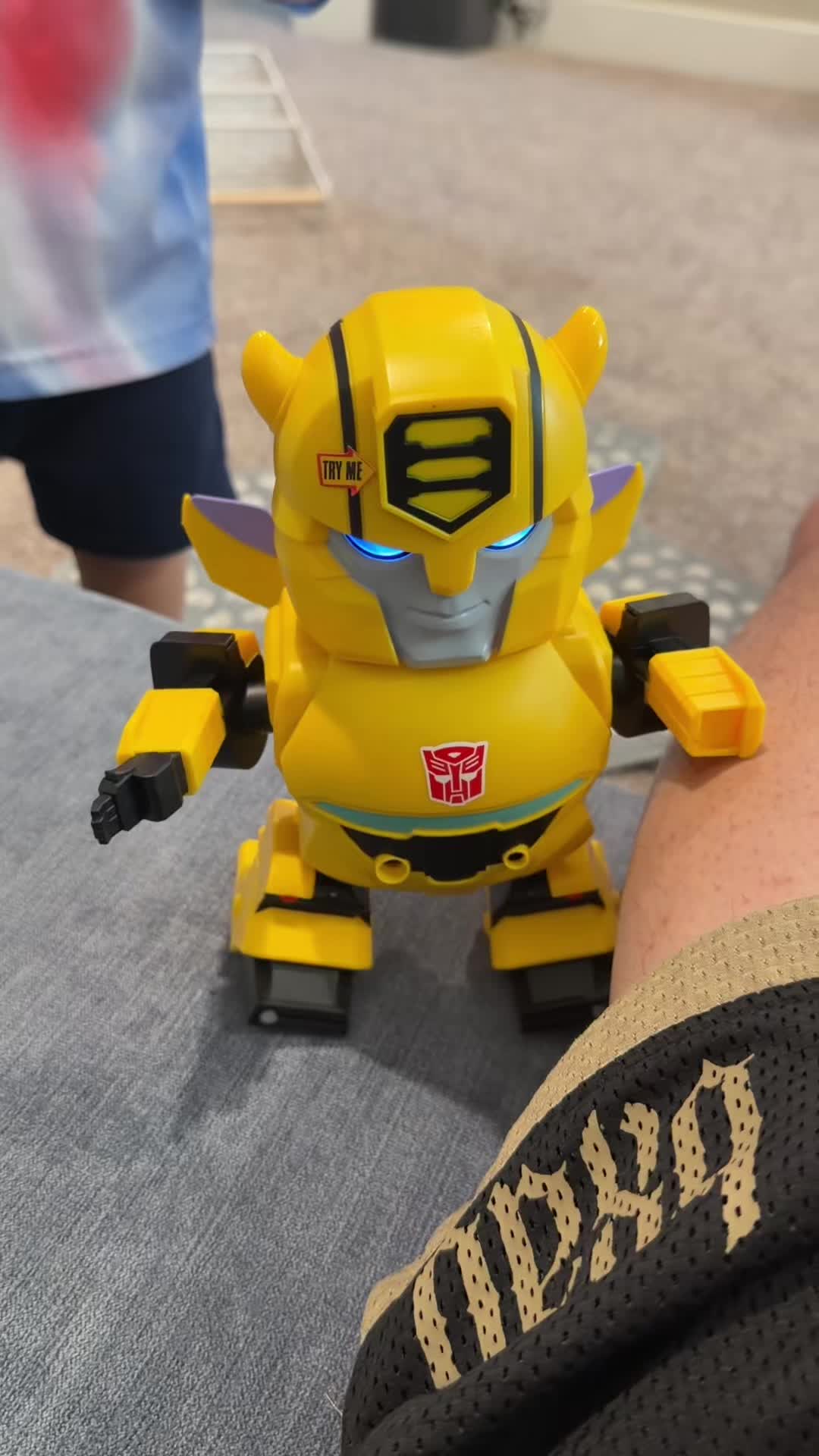 TikTok post by @j_jungy for World Tech Toys. Caption reads: Dancing & Singing Transformers toy @World Tech....