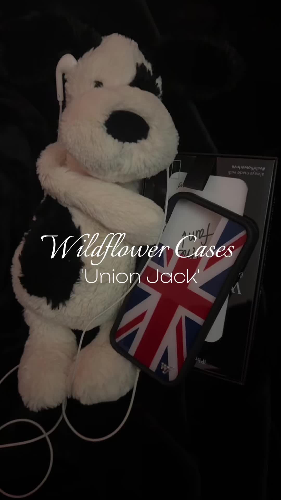TikTok post by @deanblunt1999 for Wildflower Cases. Caption reads: i loooveee wildflower cases @Wildflower Cases....