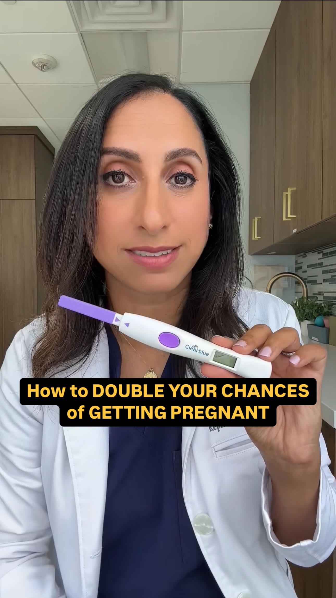 Instagram post by @sanazghazalmd for Clearblue. Caption reads: #ClearbluePartner It can be hard to know when....