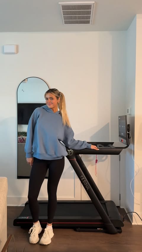 Instagram post by @kaylapatterson for YESOUL FITNESS. Caption reads: Never been easier to get my 10k steps in with....