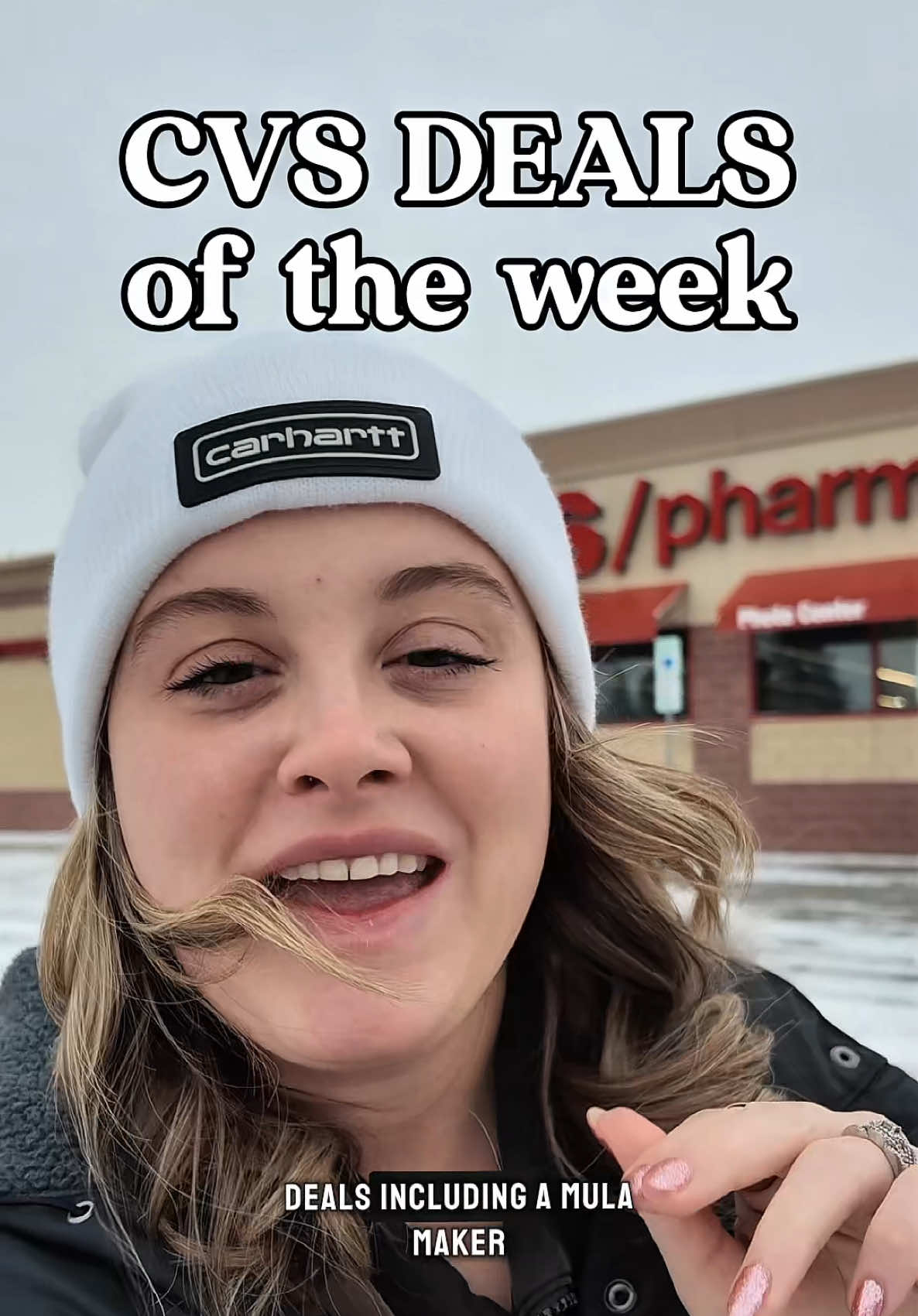 TikTok post by @savingwithhaley for Burt's Bees USA. Caption reads: [...] 3rd. @CVS Pharmacy @softsoapbrand....