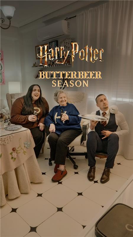 Instagram post by @hbomaxes for Harry Potter. Caption reads: publi. ¡Ha sido la mejor fiesta en la que he....