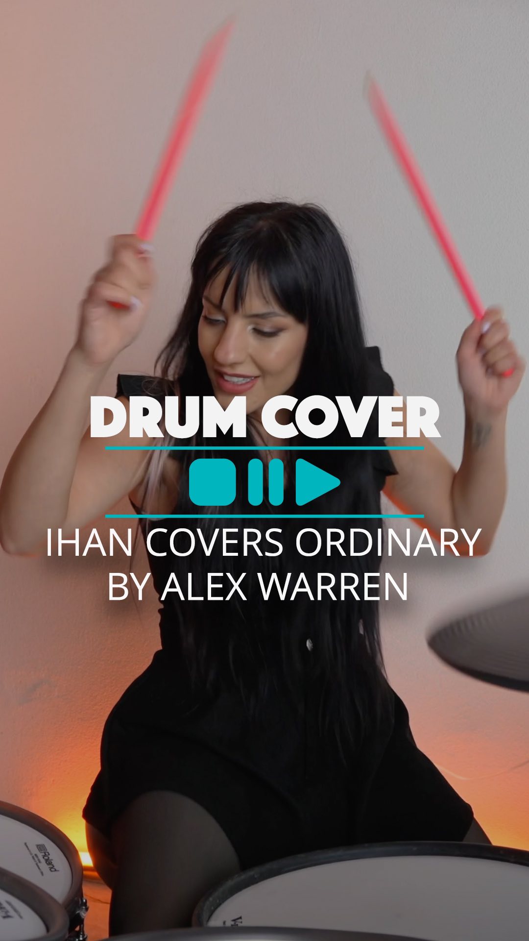 Instagram post by @ihanhaydar for Thomann. Caption reads: Ihan delivers an impressive drum cover of....