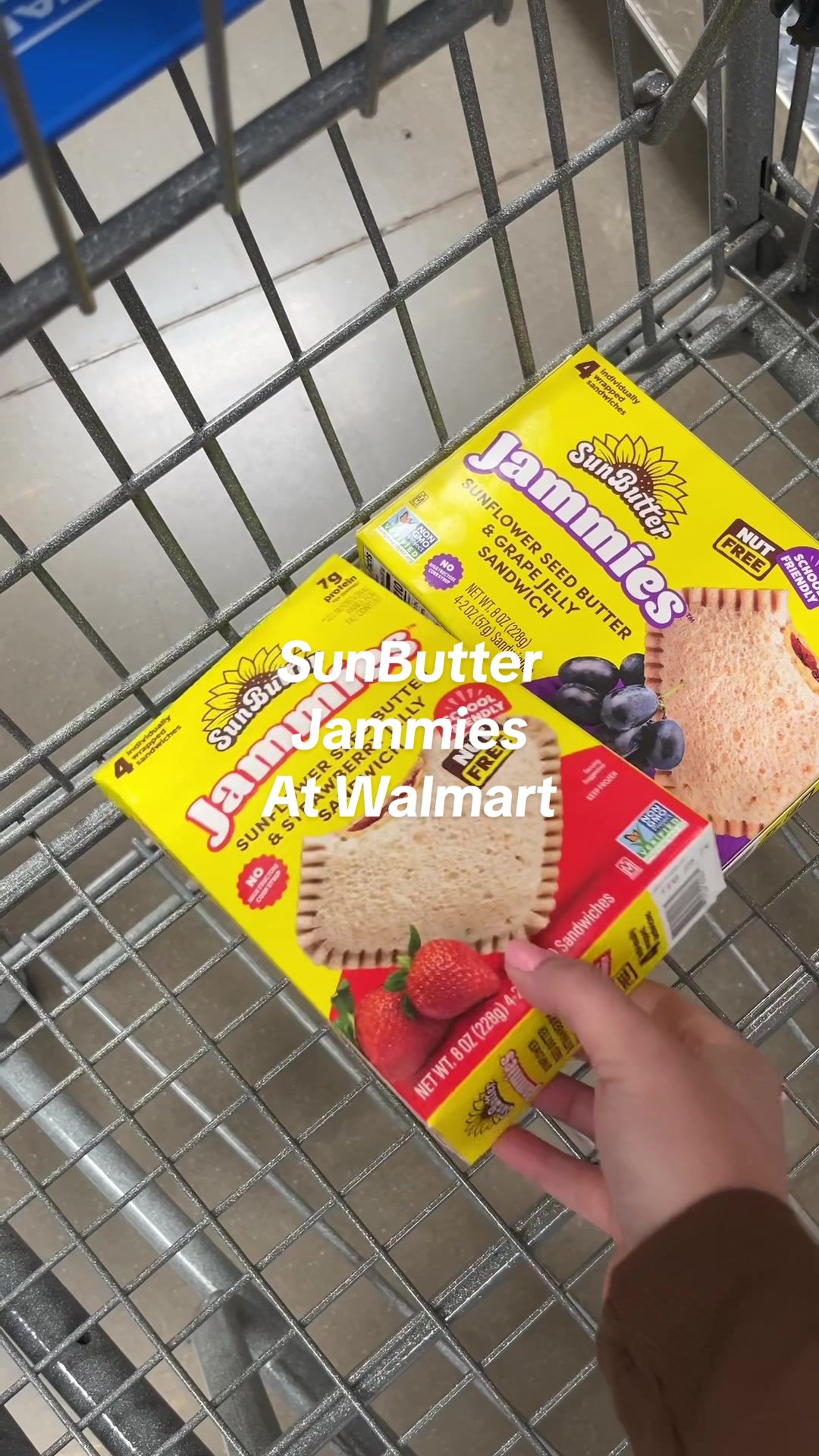TikTok post by @_stephaniebenson for SunButter. Caption reads: @SunButter has a new product at Walmart just in....
