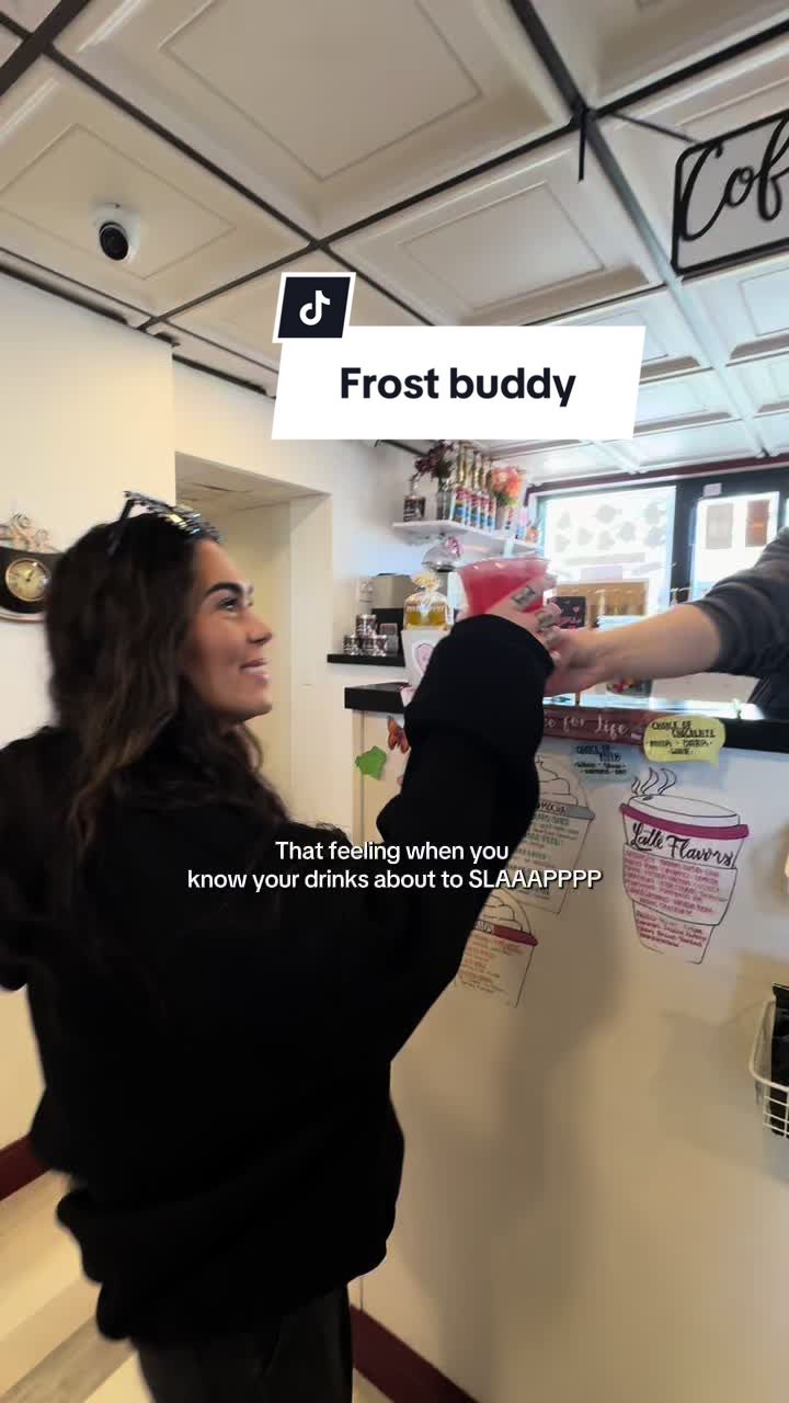 TikTok post by @urfavtattedmamma for FrostBuddy. Caption reads: @Frost Buddy comes everywhere with me .