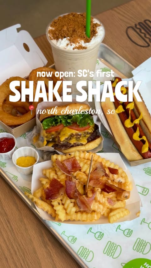 Instagram post by @girleatseverything for Shake Shack. Caption reads: Big, exciting, DELICIOUS NEWS! @shakeshack just....