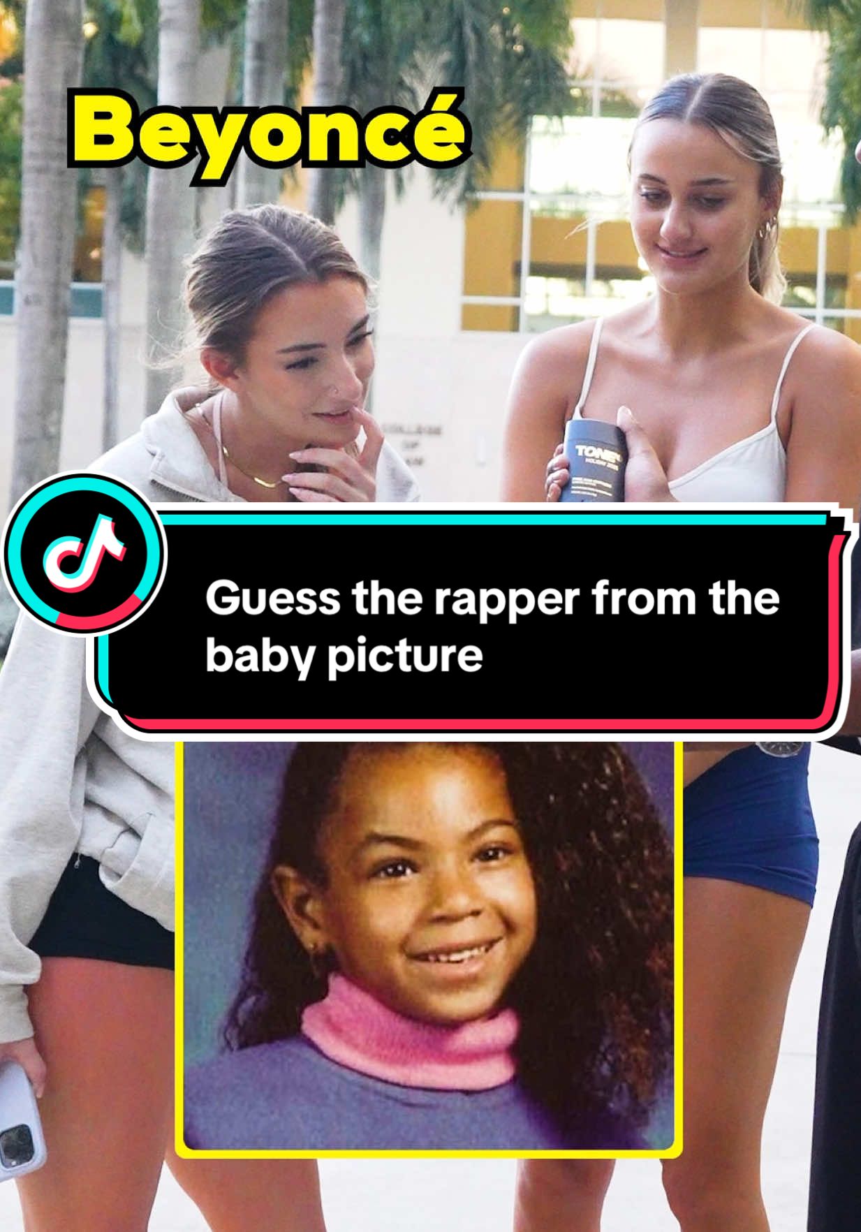 TikTok post by @evanfrom716_ for TONE by AMP. Caption reads: Guess The Rapper From The Baby Picture 👶🏽📸....