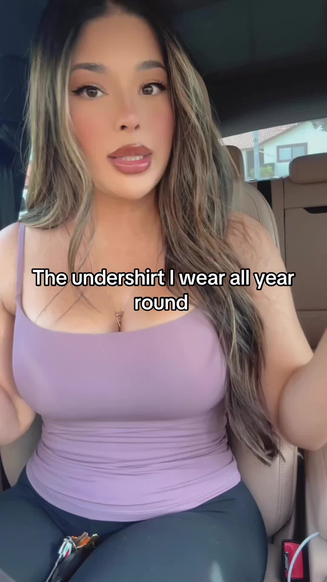 TikTok post by @nessa19930 for PUMIEY. Caption reads: [...] #undershirt #basictops #pumiey @PUMIEY.