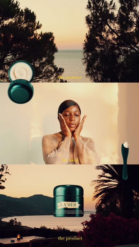 Instagram post by @mossonyi for LA MER. Caption reads: [...] a good night cream 🌙 I picked up the La Mer....