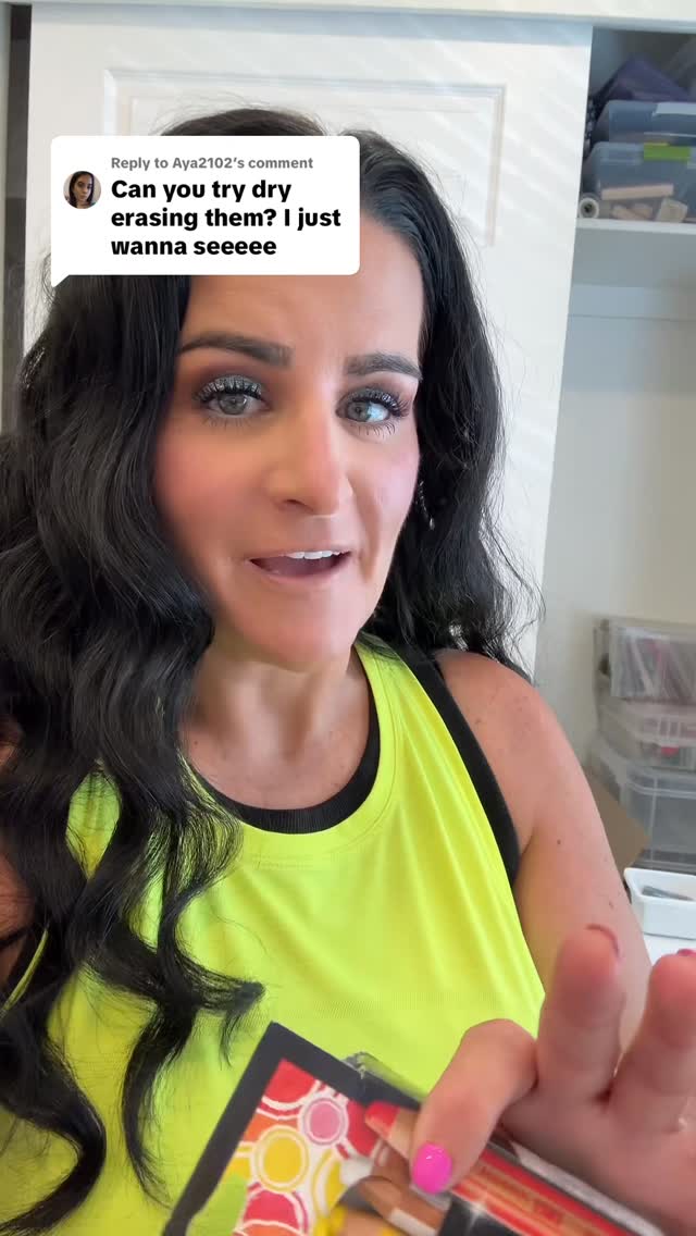 Instagram post by @heather_creative_lettering for STABILO. Caption reads: These are So Good! #dryerase #dryeraseboards....