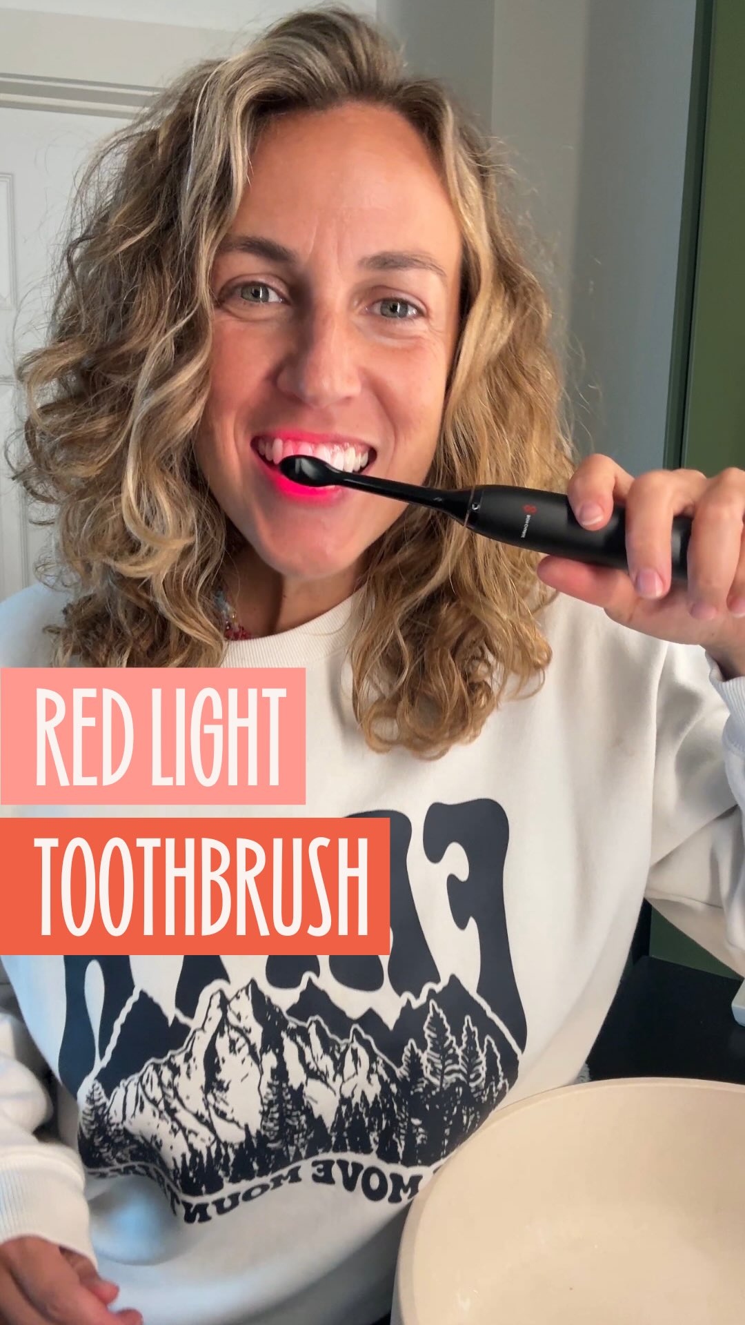 Instagram post by @carlyloveskale for BON CHARGE. Caption reads: Comment BRUSH for 15% off this red light....