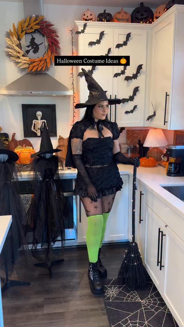 Instagram post by @thefighome for Dolls Kill. Caption reads: Halloween Costume Ideas from @dollskill ! 🎃🖤✨....