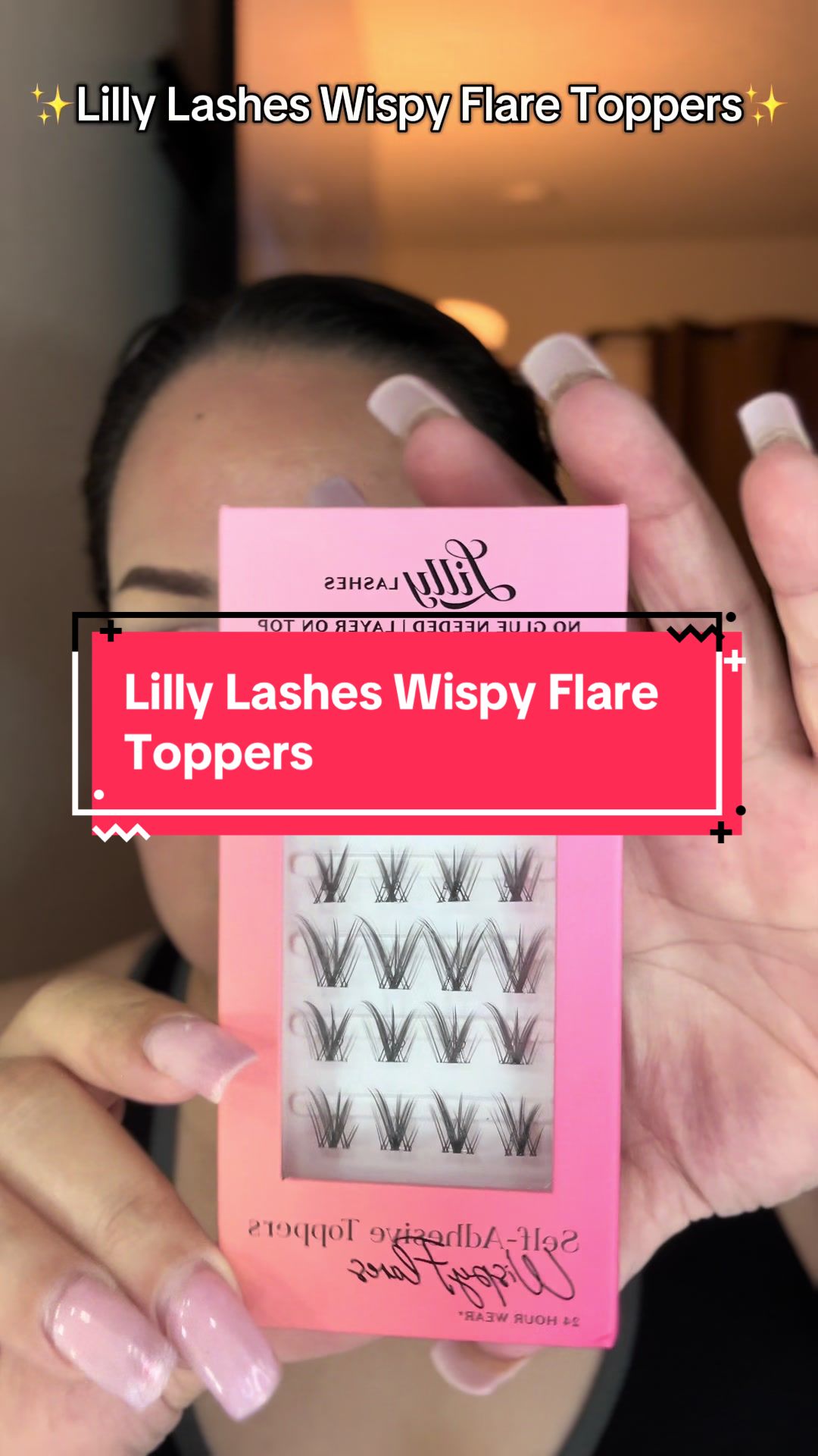 TikTok post by @lucyylovesmakeup for Lilly Lashes. Caption reads: [...] have to give these a try😍 @Lilly Lashes ....