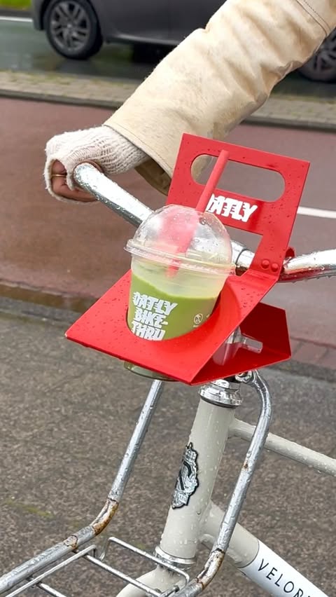 Instagram post by @tinabobbe for Oatly. Caption reads: [...] safe transportation of coffee. Made for....